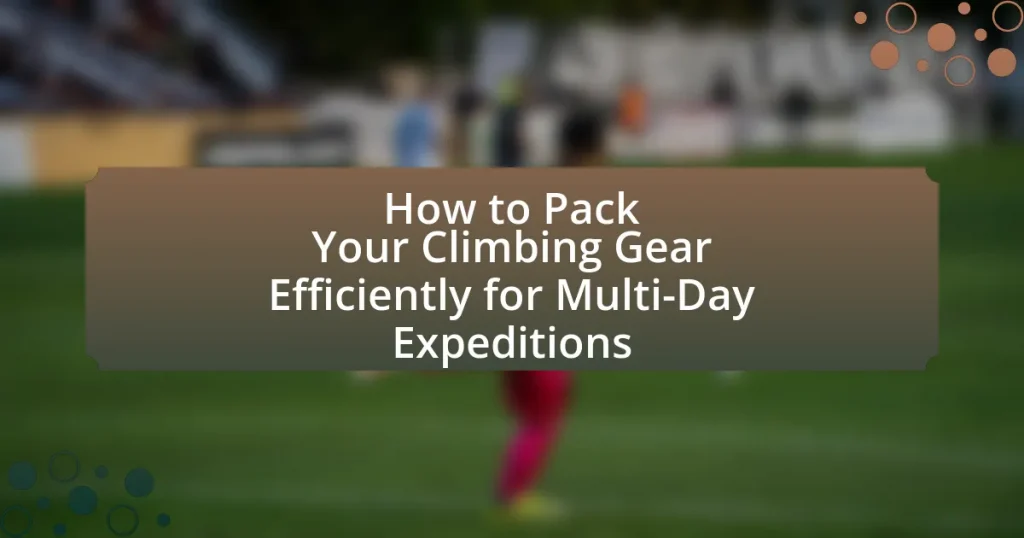 How to Pack Your Climbing Gear Efficiently for Multi-Day Expeditions