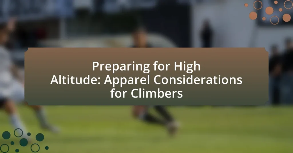 Preparing for High Altitude: Apparel Considerations for Climbers
