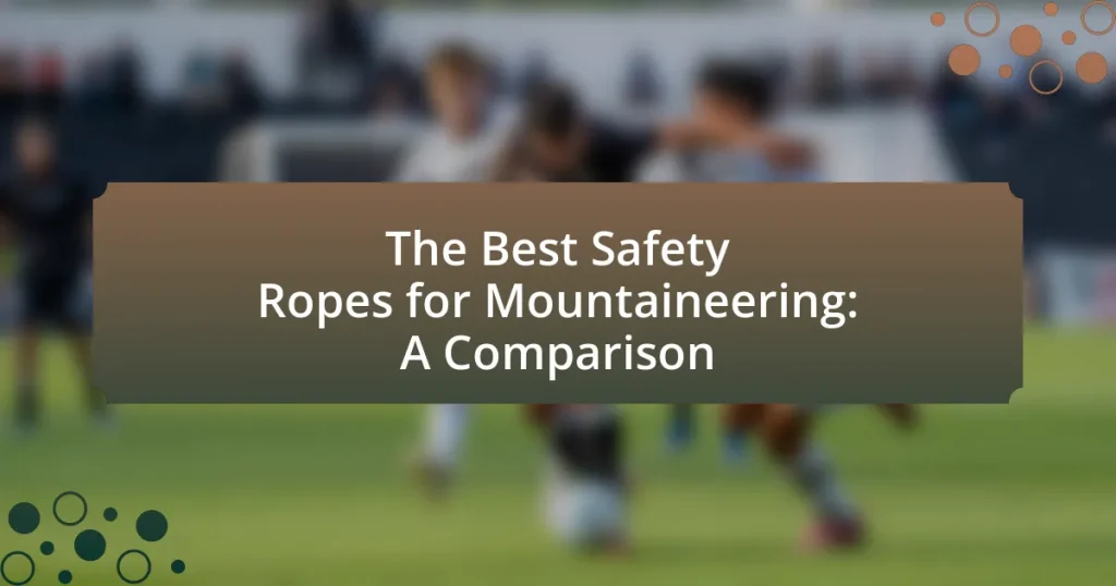 The Best Safety Ropes for Mountaineering: A Comparison