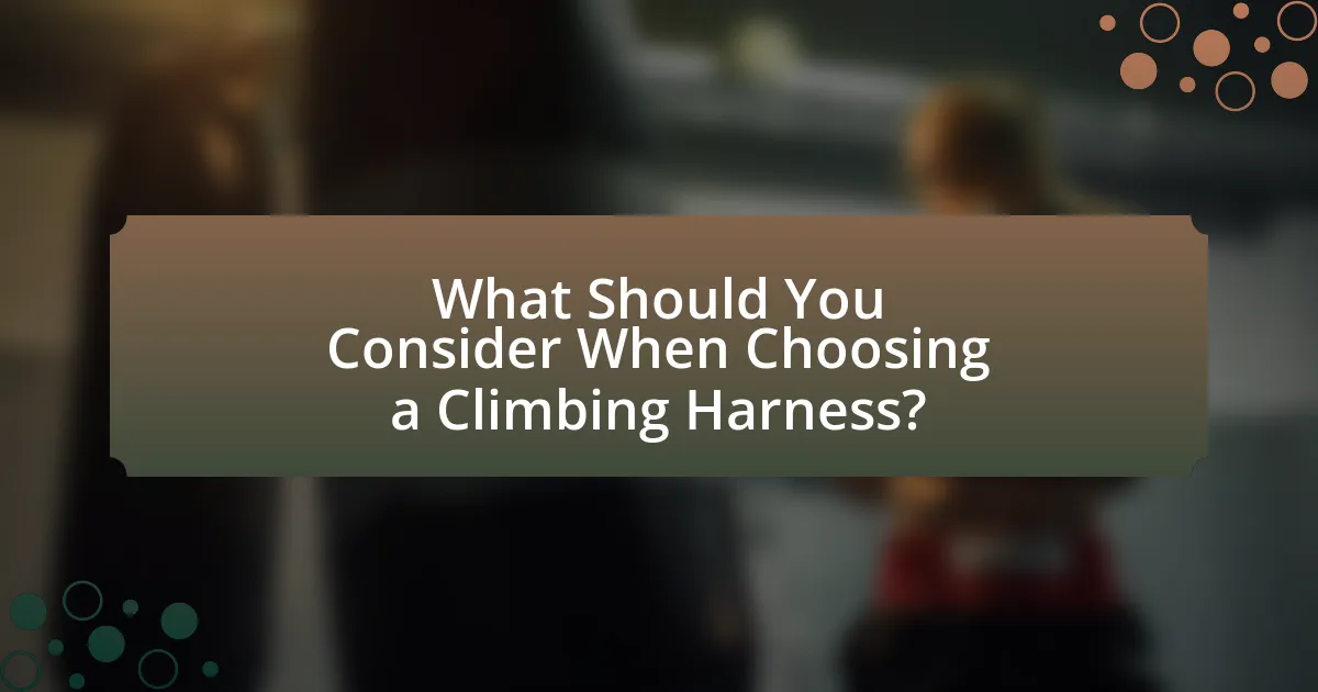 What Should You Consider When Choosing a Climbing Harness?