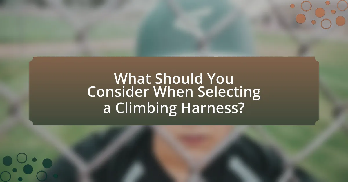 What Should You Consider When Selecting a Climbing Harness?