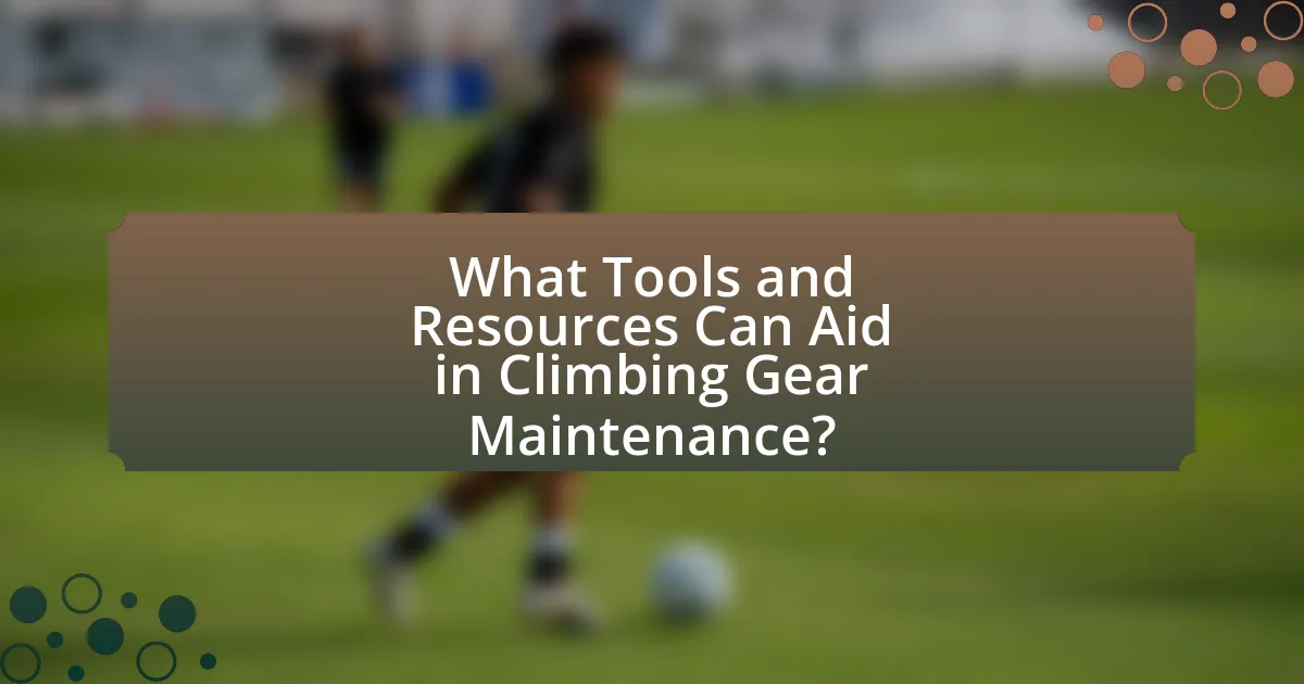 What Tools and Resources Can Aid in Climbing Gear Maintenance?