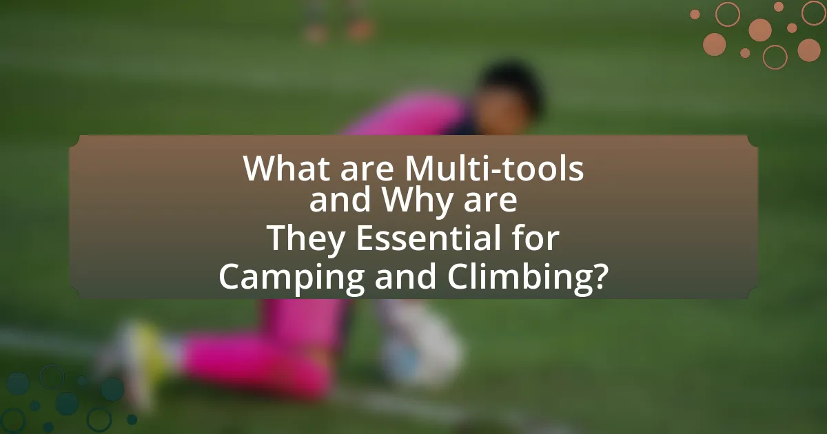 What are Multi-tools and Why are They Essential for Camping and Climbing?