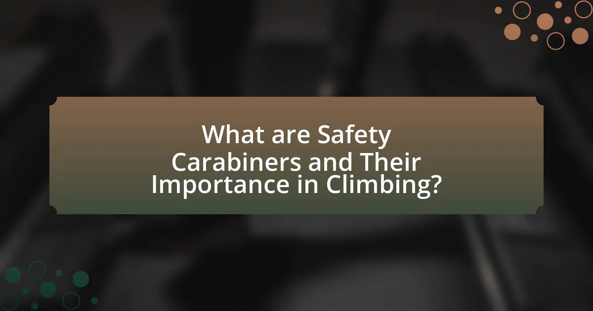 What are Safety Carabiners and Their Importance in Climbing?