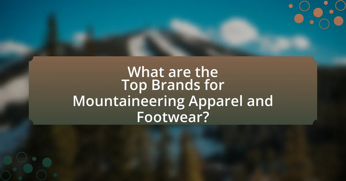 What are the Top Brands for Mountaineering Apparel and Footwear?