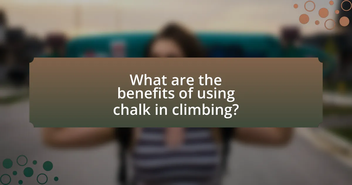 What are the benefits of using chalk in climbing?