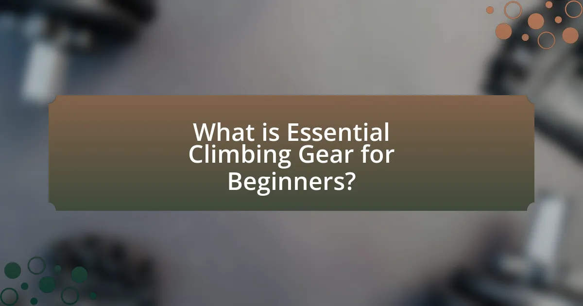 What is Essential Climbing Gear for Beginners?