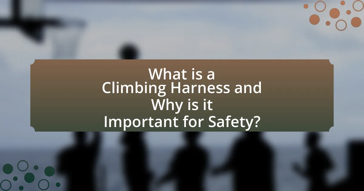 What is a Climbing Harness and Why is it Important for Safety?