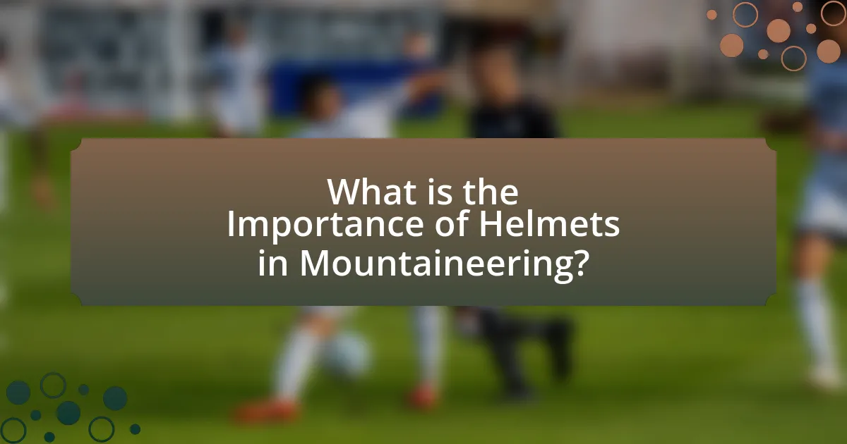 What is the Importance of Helmets in Mountaineering?